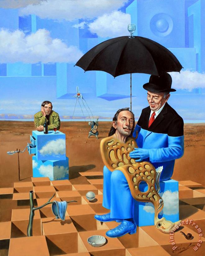 Michael Cheval Lullaby of Uncle Magritte Art Painting