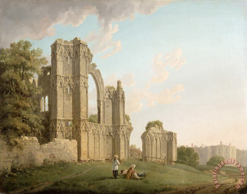 St Mary's Abbey -York painting - Michael Rooker St Mary's Abbey -York Art Print