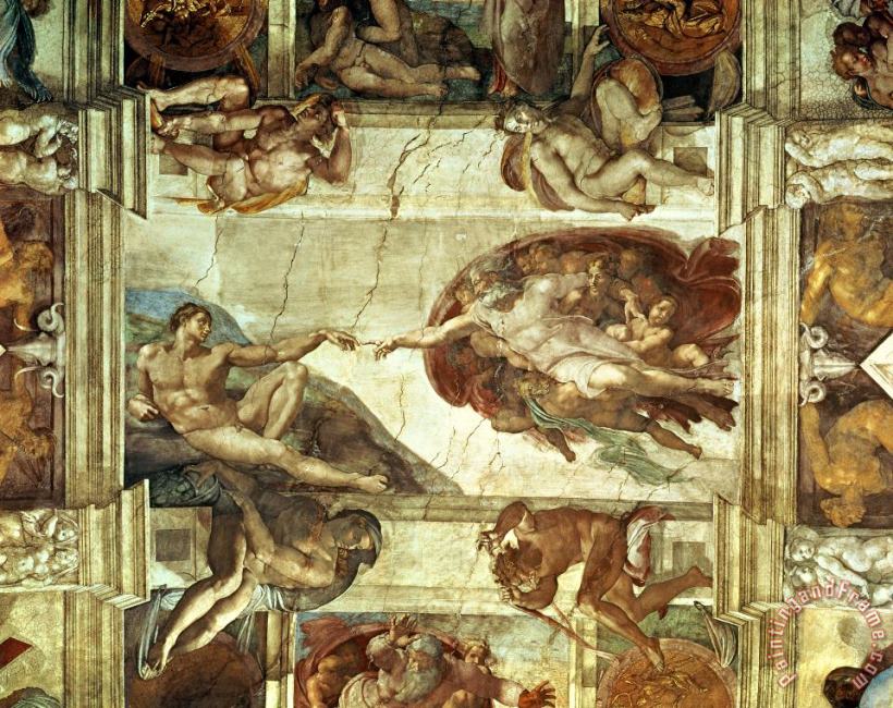 Michelangelo The Creation of Adam Art Print