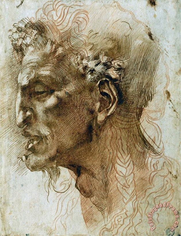 Michelangelo Buonarroti Head of a Faun Art Print