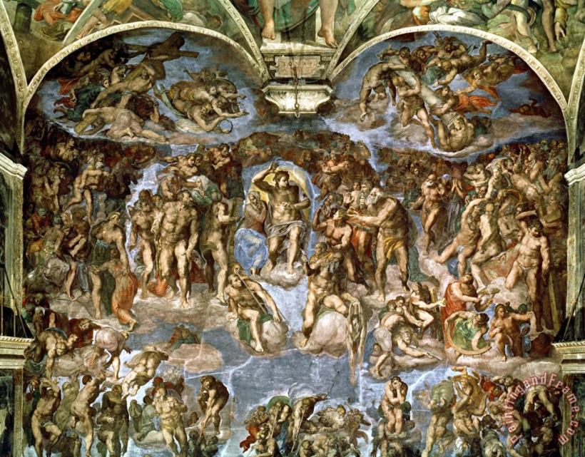 Michelangelo Buonarroti Last Judgement From The Sistine Chapel 1538 41 Fresco Art Painting