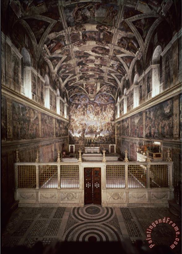 Sistine Chapel painting - Michelangelo Buonarroti Sistine Chapel Art Print