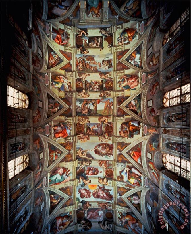 Michelangelo Buonarroti Sistine Chapel Ceiling 1508 12 Art Print