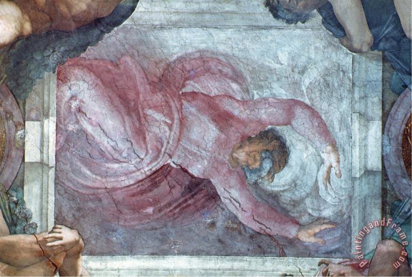 Michelangelo Buonarroti Sistine Chapel Ceiling God Dividing Light From Darkness Art Print