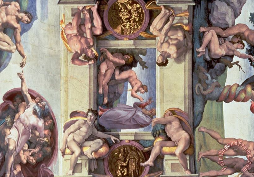Sistine Chapel Ceiling The Creation of Eve 1510 painting - Michelangelo Buonarroti Sistine Chapel Ceiling The Creation of Eve 1510 Art Print