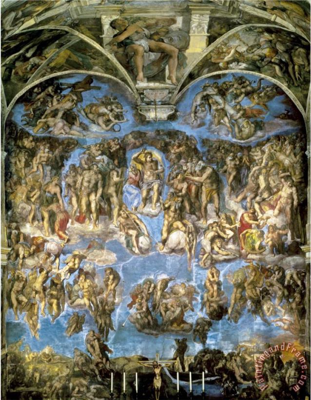 Michelangelo Buonarroti Sistine Chapel The Last Judgement Art Print