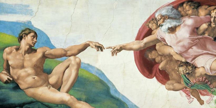 The Creation of Adam painting - Michelangelo Buonarroti The Creation of Adam Art Print