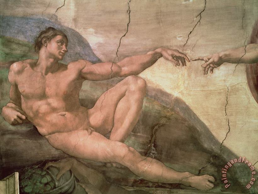 Michelangelo Buonarroti The Creation of Adam Art Painting