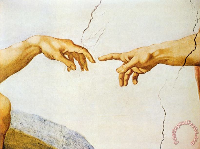 Michelangelo Buonarroti The Creation of Adam Art Print