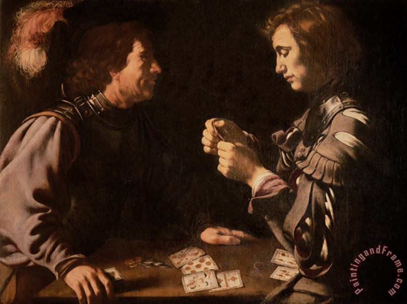 The Gamblers painting - Michelangelo Caravaggio The Gamblers Art Print