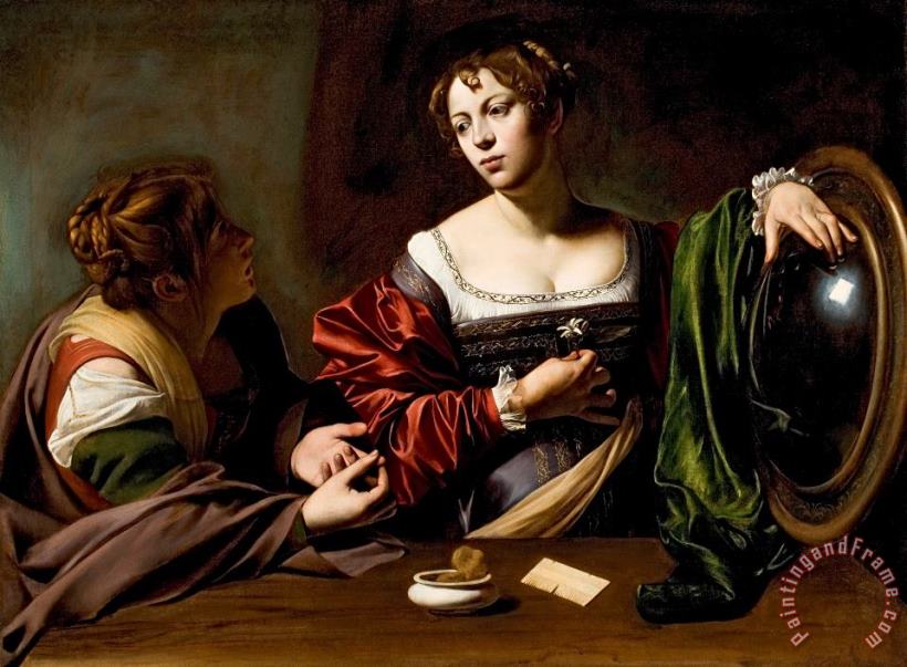 The Conversion of the Magdalene painting - Michelangelo Merisi da Caravaggio The Conversion of the Magdalene Art Print