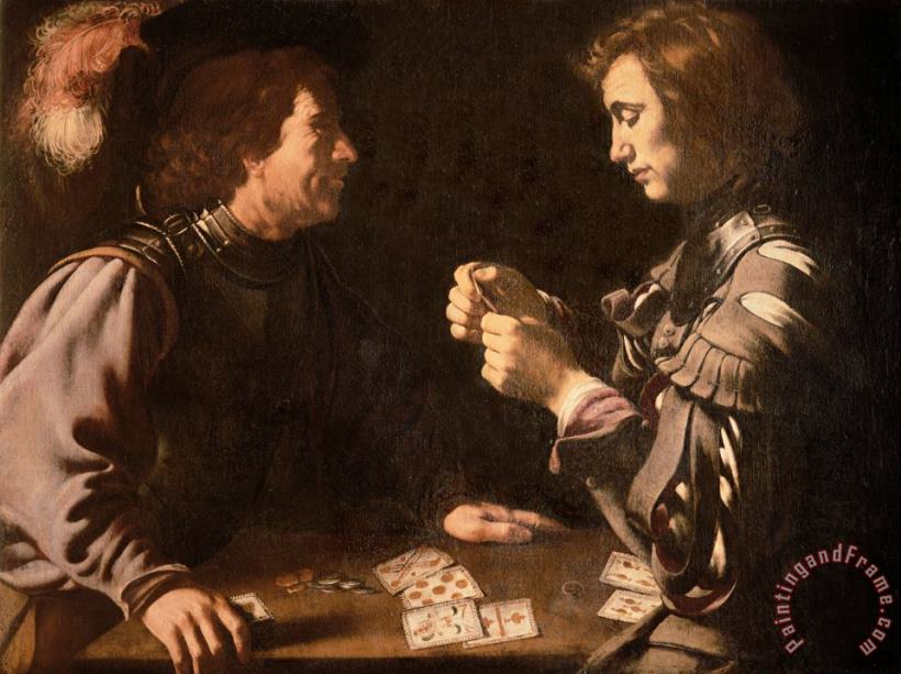 The Gamblers painting - Michelangelo Merisi da Caravaggio The Gamblers Art Print