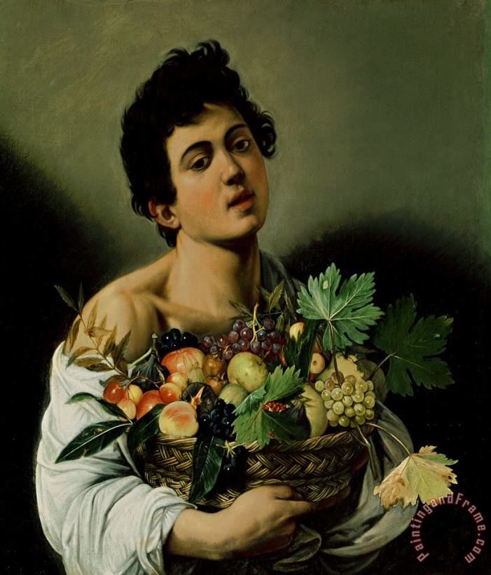 Michelangelo Merisi da Caravaggio Youth with a Basket of Fruit Art Painting