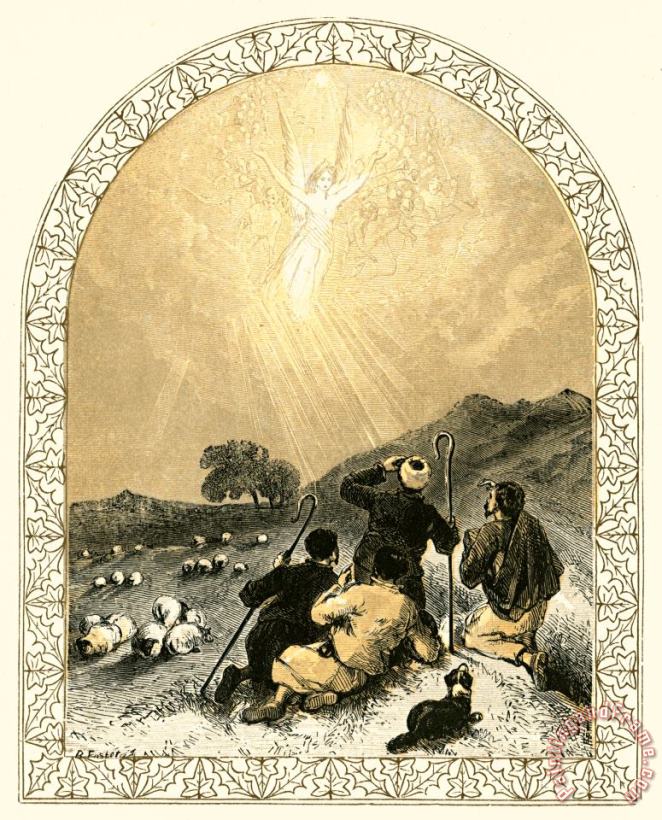 Shepherds And Angel painting - Miles Birkett Foster Shepherds And Angel Art Print