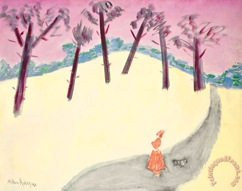 Evening Stroll, 1961 painting - Milton Avery Evening Stroll, 1961 Art Print