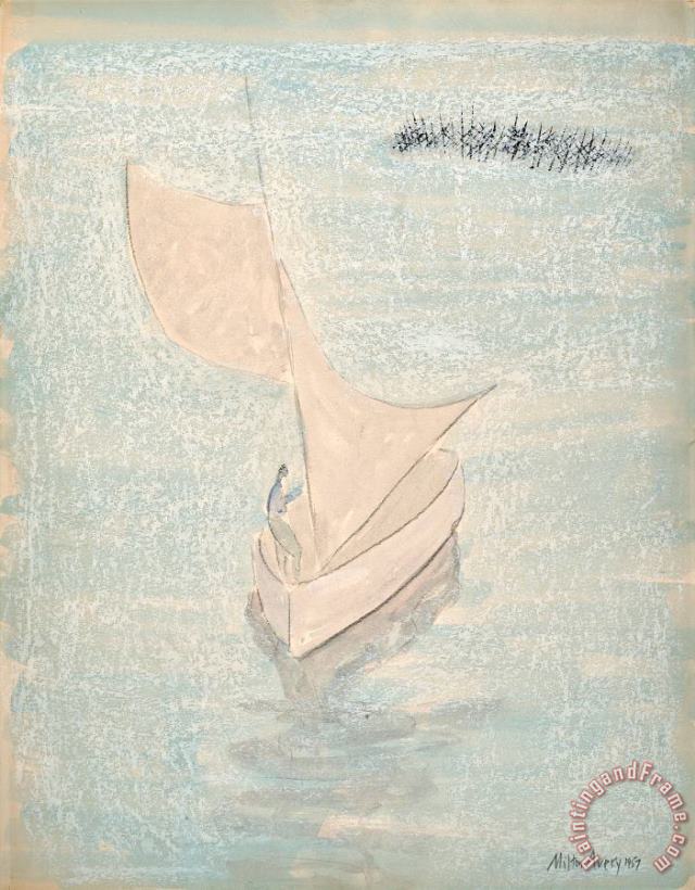 Milton Avery Hoisting Sail, 1957 Art Painting