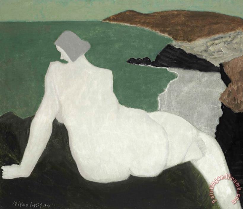 Milton Avery Nude on The Beach, 1943 Art Print
