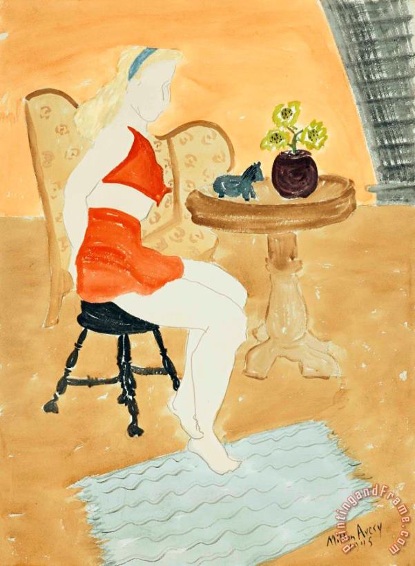 Milton Avery Stella in Red,1945 Art Print