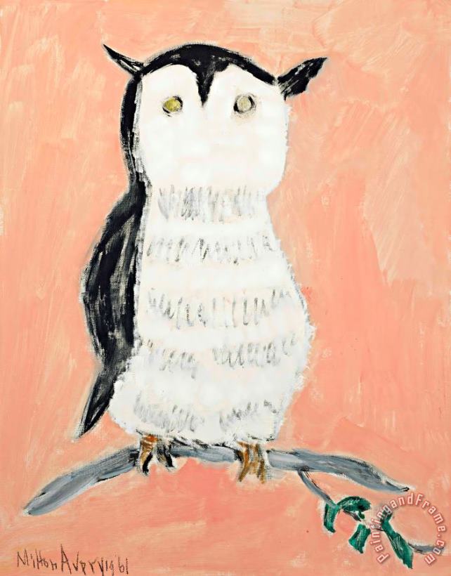 Milton Avery Yellow Eyed Owl, 1961 Art Print