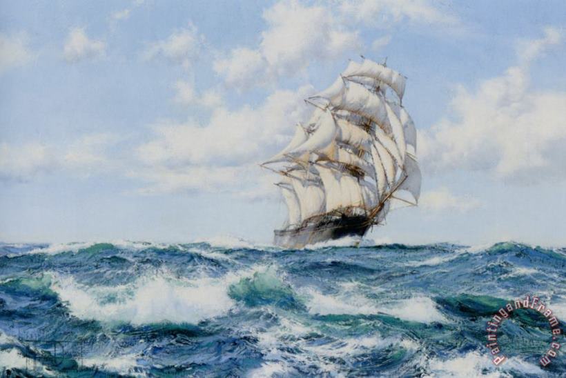Onward The Clippers Ship painting - Montague Dawson Onward The Clippers Ship Art Print