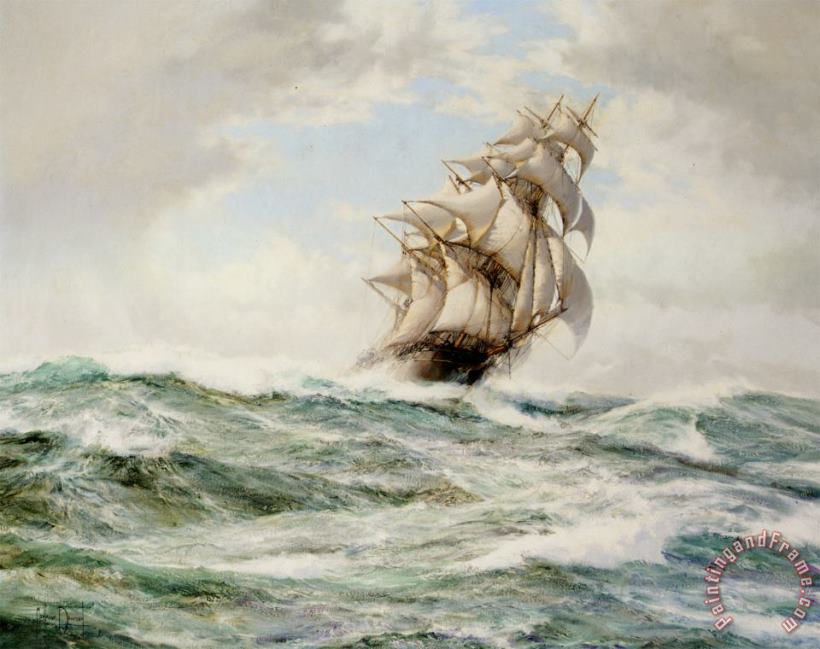 Montague Dawson The Sweep Stakers Driving Hard Art Painting