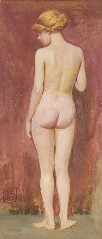 Study of a nude painting - Murray Bladon Study of a nude Art Print
