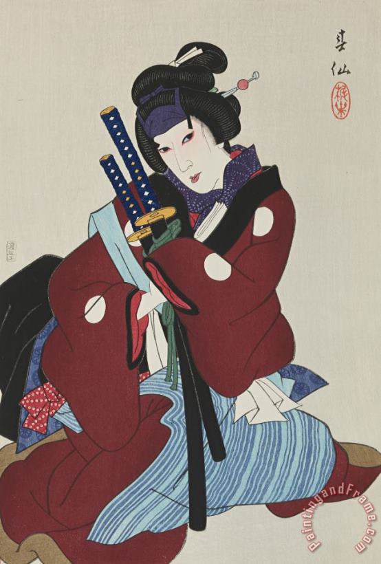 Natori Shunsen Onoye Yeizaburo As Okaru Art Print