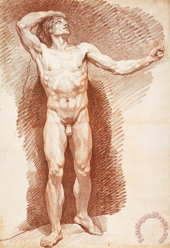 Nicholas-Bernard Lepicie Standing Male Nude Art Print