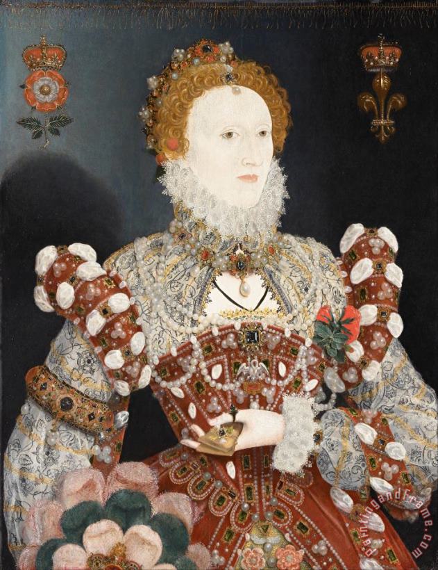 Portrait of Queen Elizabeth I painting - Nicholas Hilliard Portrait of Queen Elizabeth I Art Print