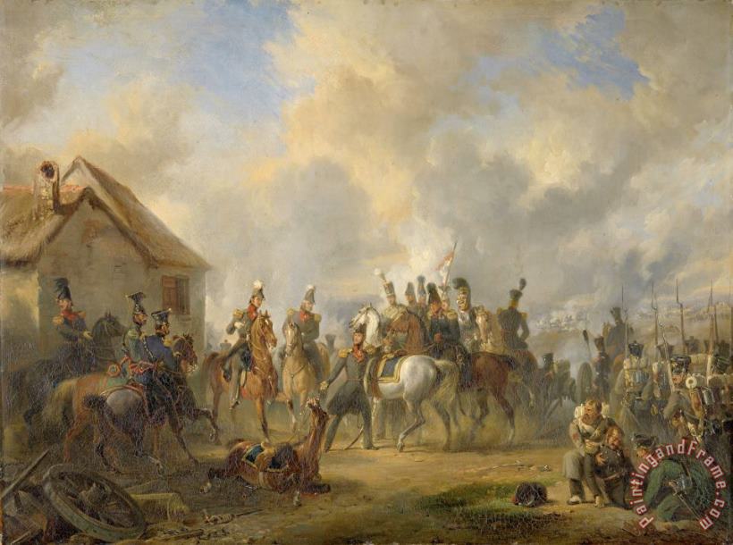 Nicolaas Pieneman The Battle of Bautersem During The Ten Days' Campaign Art Painting