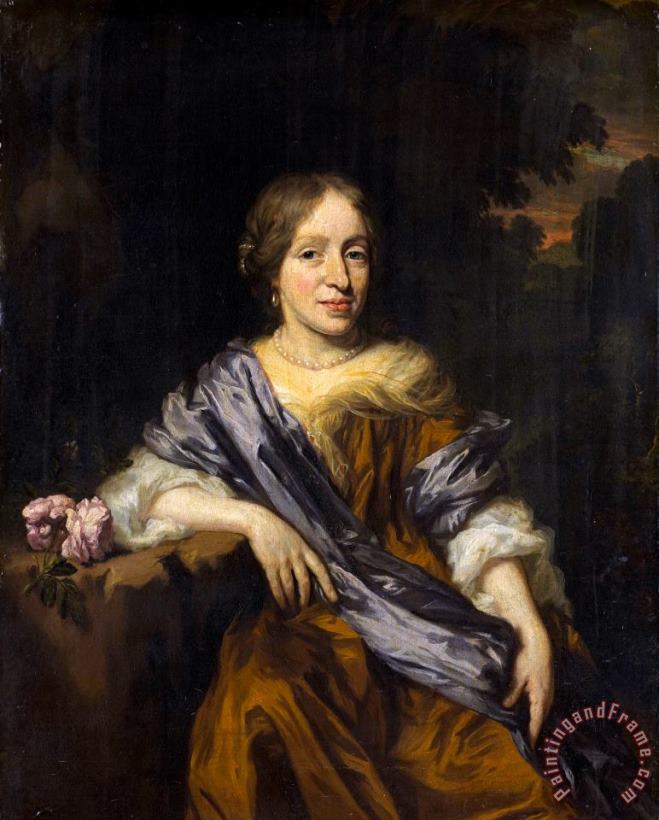Nicolaes Maes Portrait of Catharina Pottey, Sister of Willem And Sara Pottey Art Painting