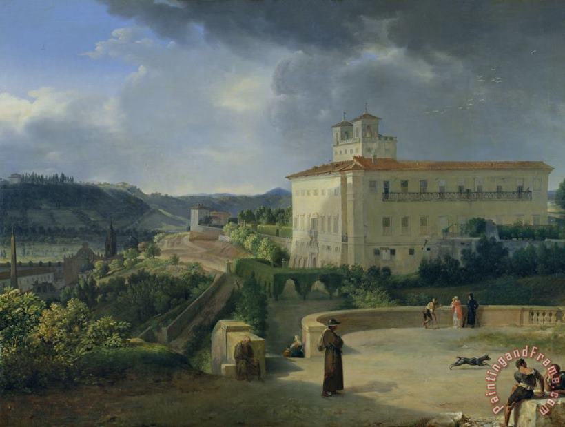 Nicolas Antoine Taunay View of the Villa Medici in Rome Art Painting