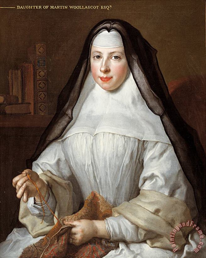 Frances Woollascott, an Augustinian Nun painting - Nicolas de Largilliere Frances Woollascott, an Augustinian Nun Art Print