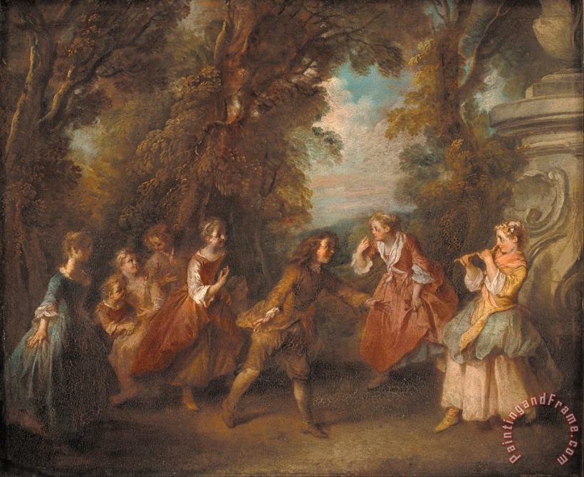 Nicolas Lancret Children at Play in The Open Art Painting