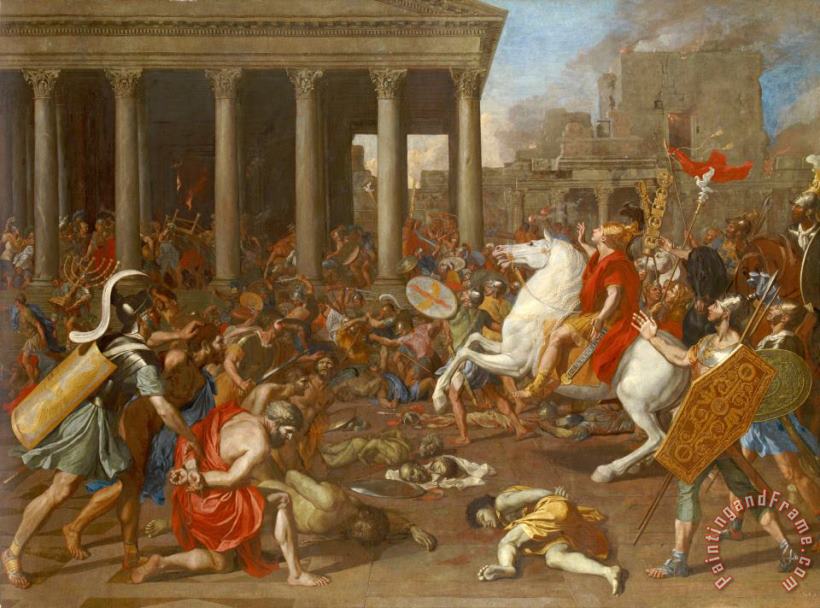 Nicolas Poussin The Conquest of Jerusalem by Emperor Titus Art Painting