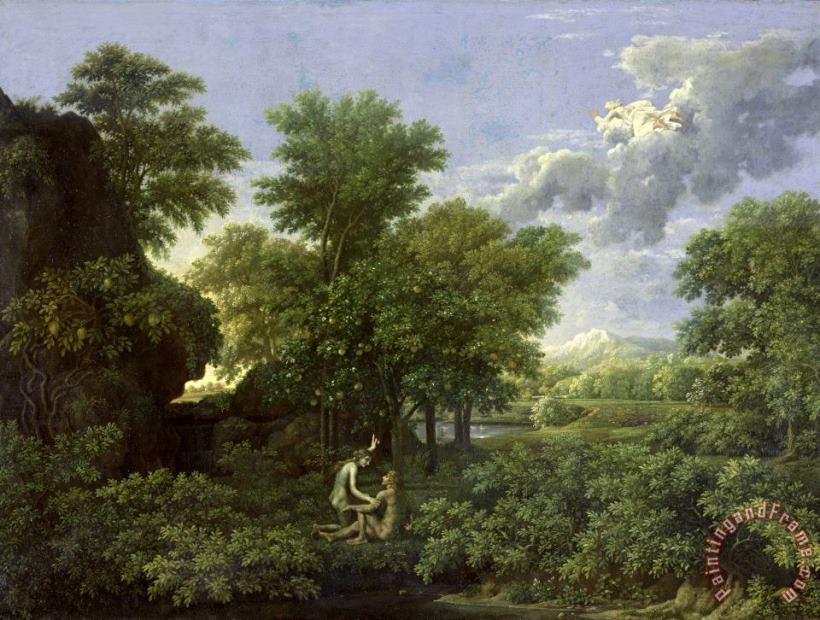 The Garden of Eden painting - Nicolas Poussin The Garden of Eden Art Print