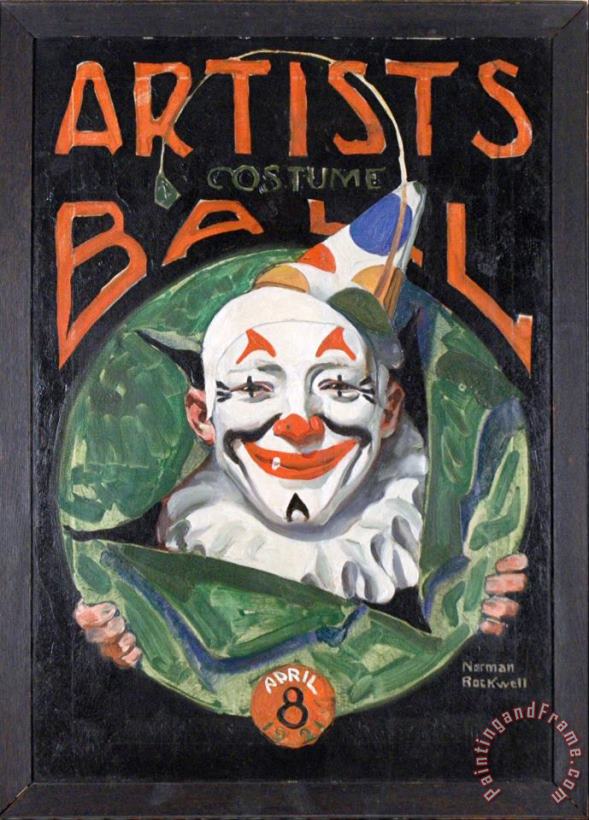 Norman Rockwell Artists Costume Ball 1921 Art Print