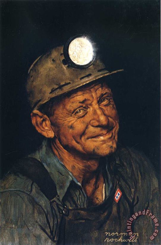Mine America S 1943 painting - Norman Rockwell Mine America S 1943 Art Print
