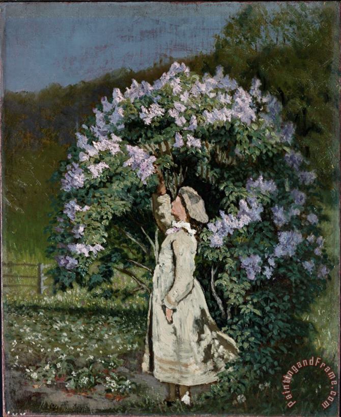The Lilac Bush painting - Olaf Isaachsen The Lilac Bush Art Print