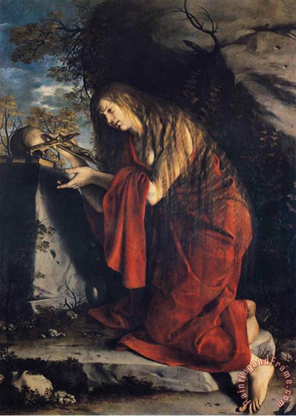 Saint Mary Magdalen in Penitence painting - Orazio Gentleschi Saint Mary Magdalen in Penitence Art Print