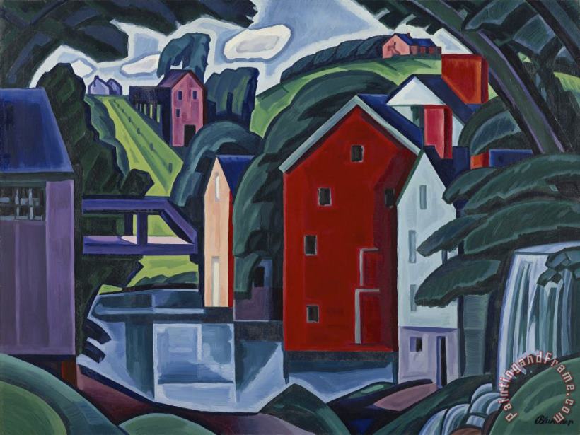 Oscar Bluemner Motive of Space And Form Art Painting