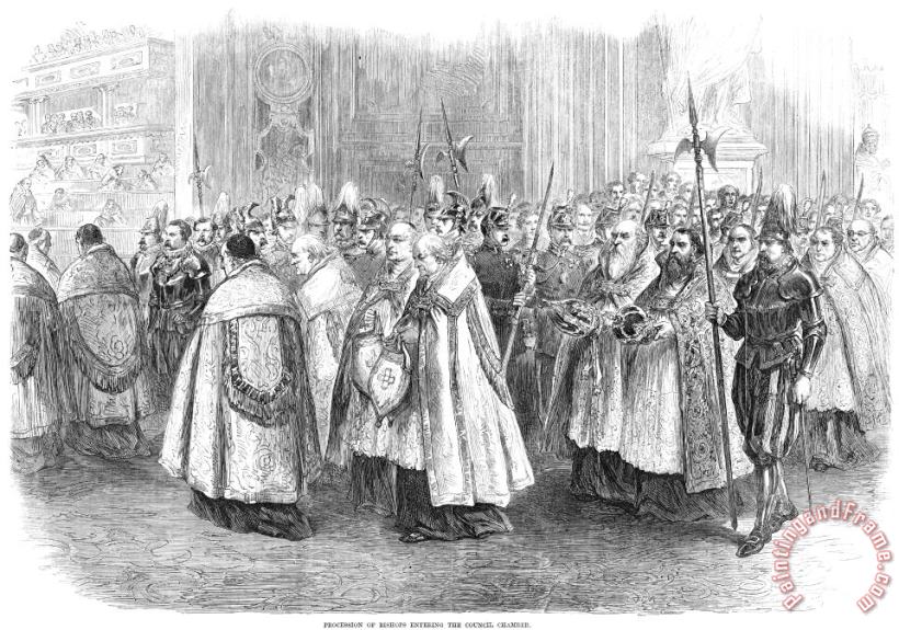 Others 1st VATICAN COUNCIL, 1869 Art Painting