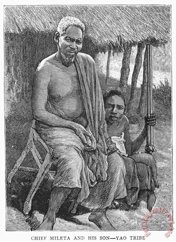 Africa: Yao Chief, 1889 painting - Others Africa: Yao Chief, 1889 Art Print