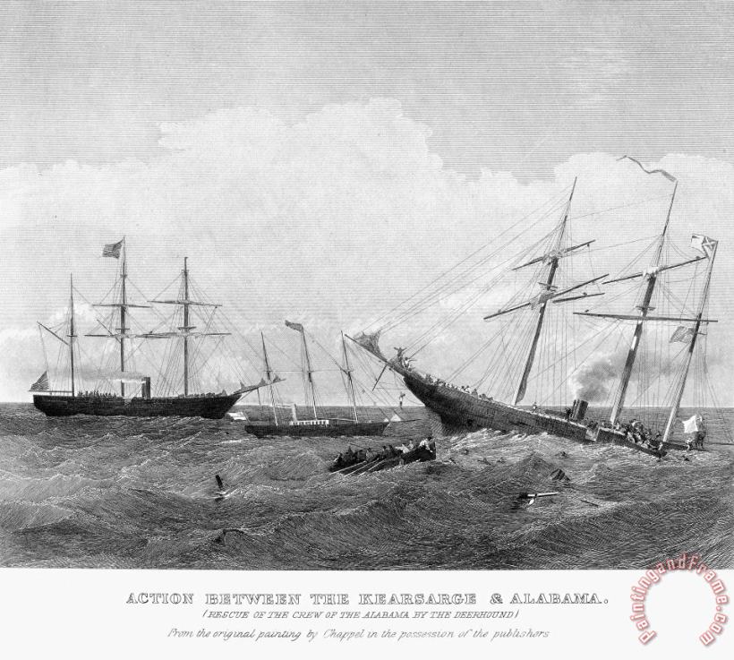 ALABAMA vs KEARSARGE, 1864 painting - Others ALABAMA vs KEARSARGE, 1864 Art Print