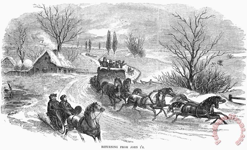 Others America: Sleighing, 1855 Art Painting