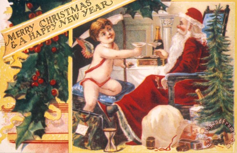 American Christmas Card painting - Others American Christmas Card Art Print