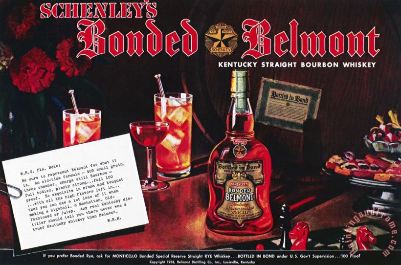 Others American Whiskey Ad, 1938 Art Painting