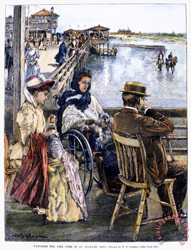 Others Atlantic City, 1890 Art Painting