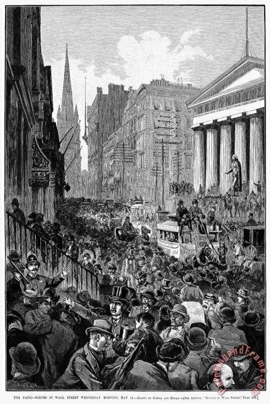 Others Bank Panic, 1884 Art Print
