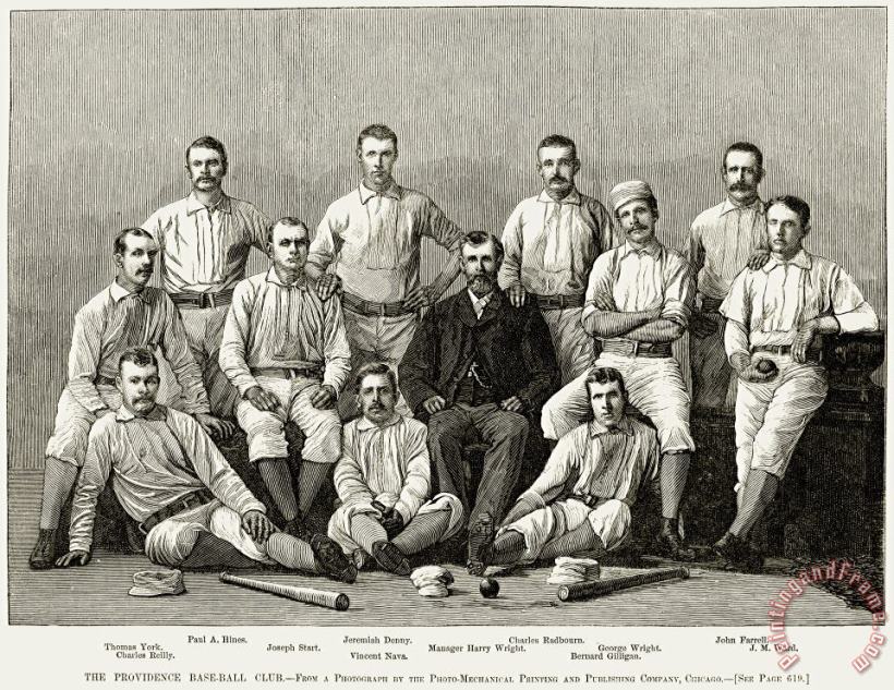 Baseball: Providence, 1882 painting - Others Baseball: Providence, 1882 Art Print
